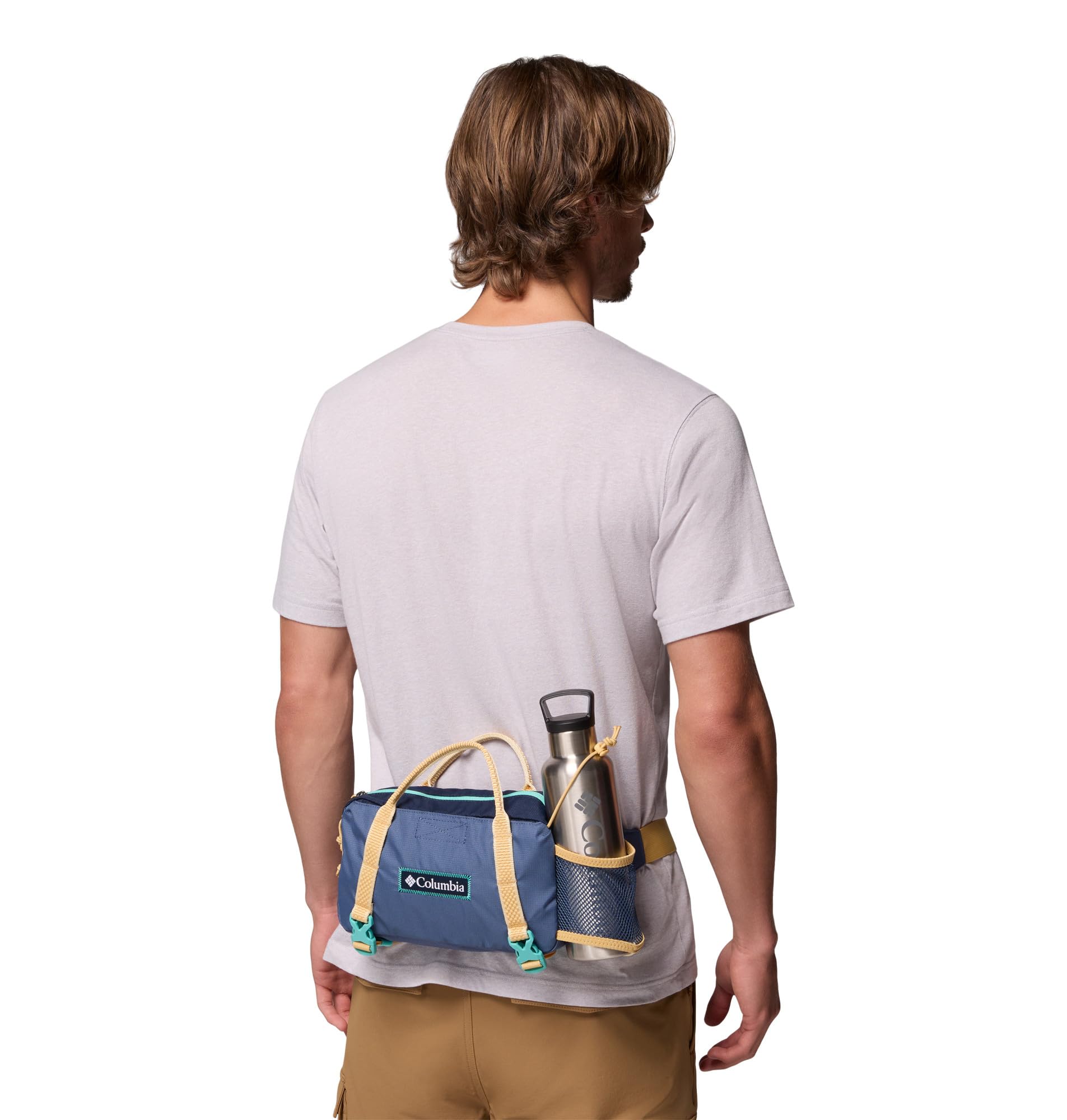 Columbia Echo Mountain Sac banane unisexe, taille unique - Bleu foncé, bleu clair et jaune sable (Dark Mountain/Coll Navy/Sand Dune)