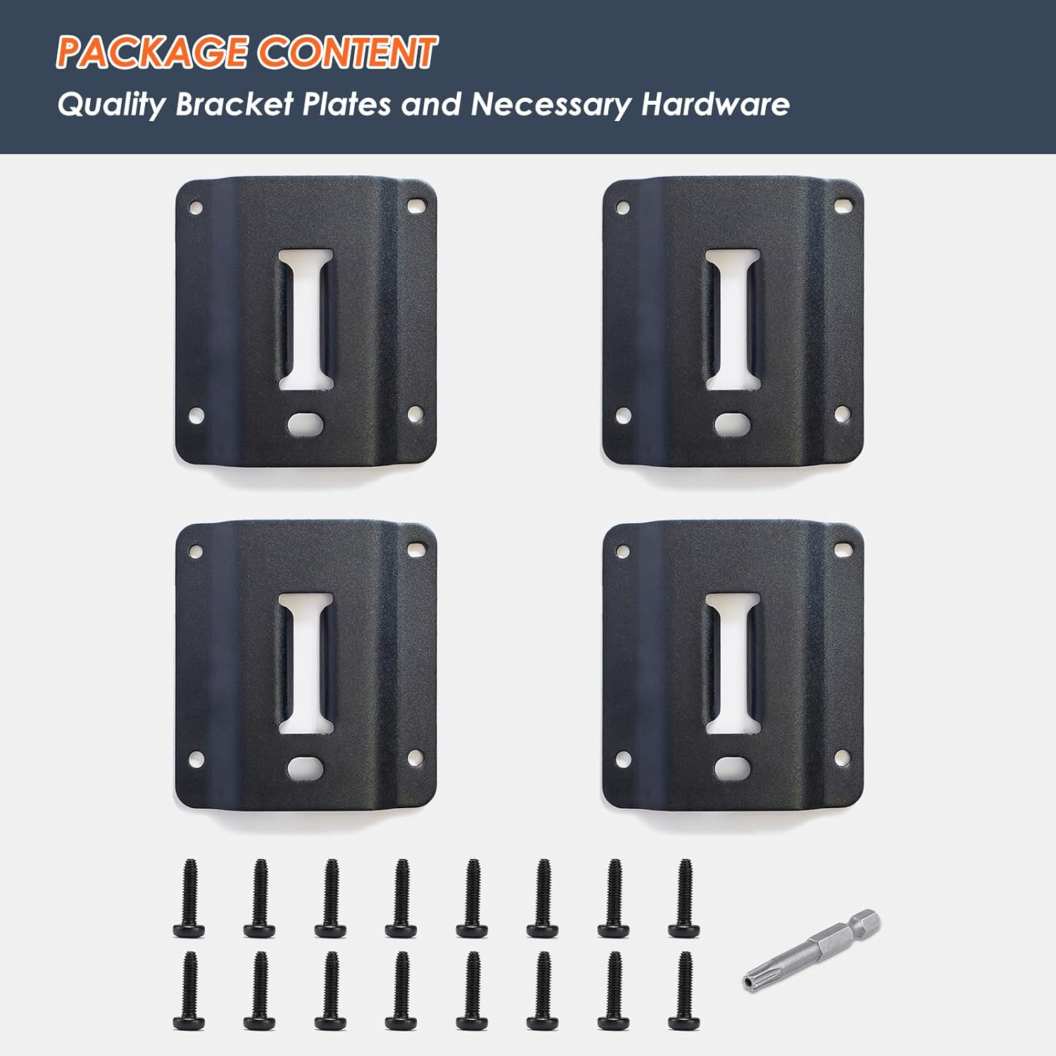 4 Pack Truck Bed Tie Down Anchor Boxlink E Port Bracket Plates Compatible with Ford Raptor 2015-2025 F150 / F250 / F350 Super Duty, Fit for E Track Accessories