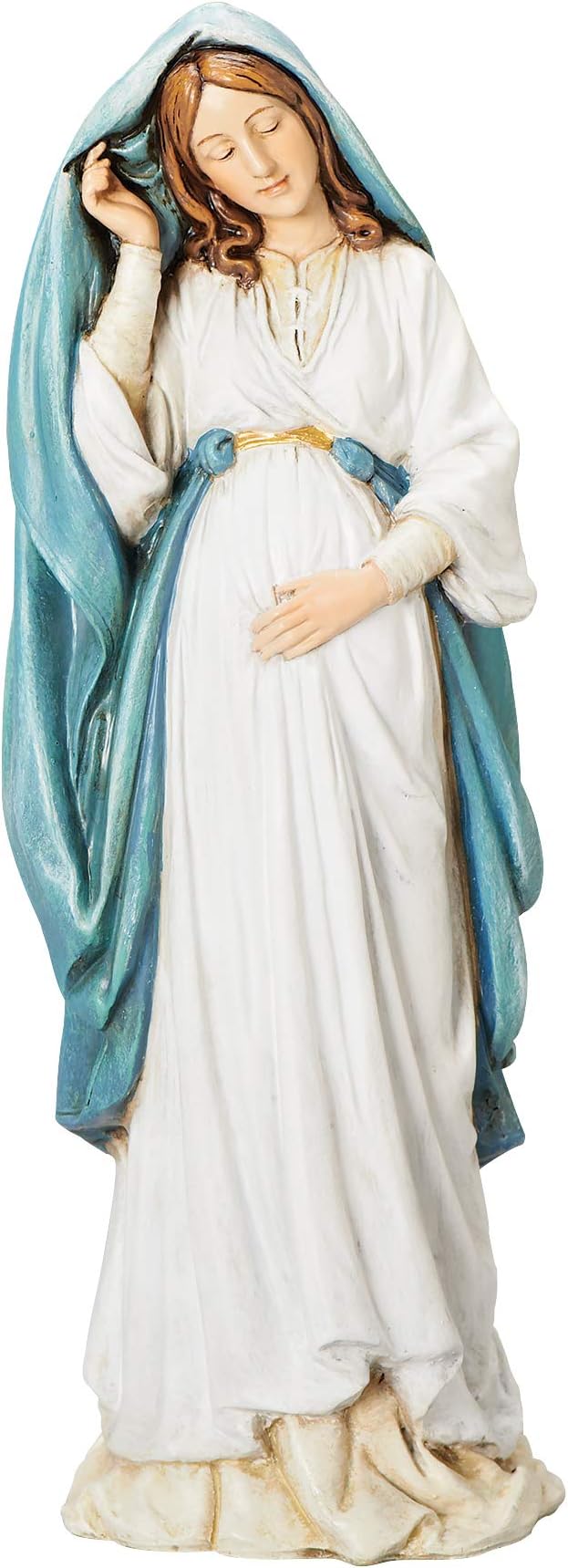 Pregnant Virgin Mary 9 Inch Resin Stone Indoor Outdoor Garden Statue Figurine