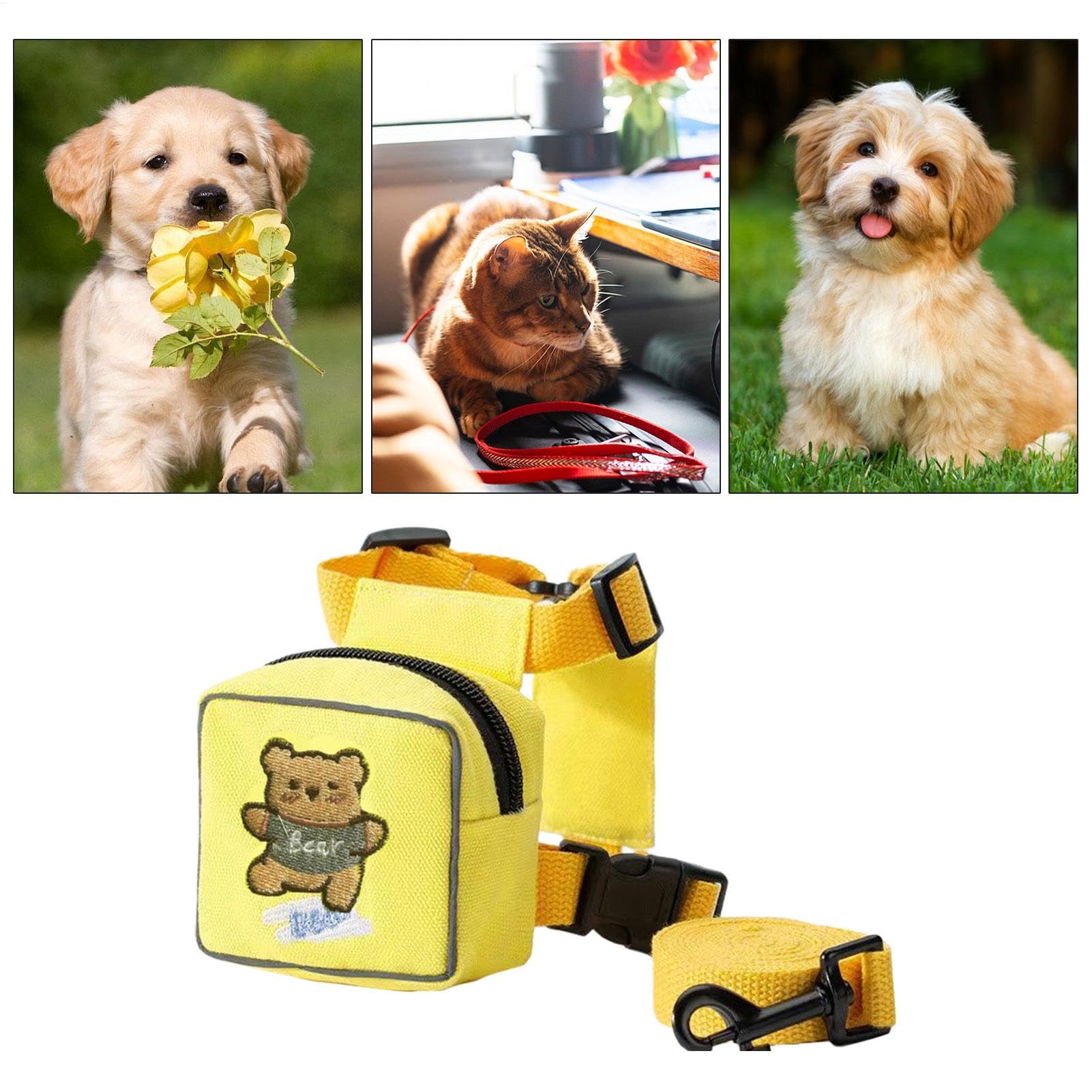 Pettorina per cani con zaino – Twill – Zainetto per cani con guinzaglio – Grazioso zaino per gatti, sella colorata per cani, accessorio da viaggio per amici di famiglia o