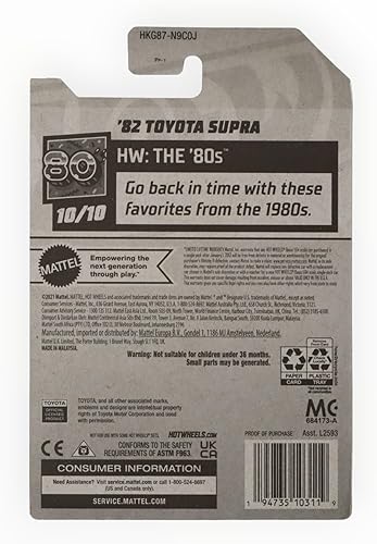 Miniatura 2 de Hot Wheels Toyota Supra '82, HW The 80s 1010 rojo 167250