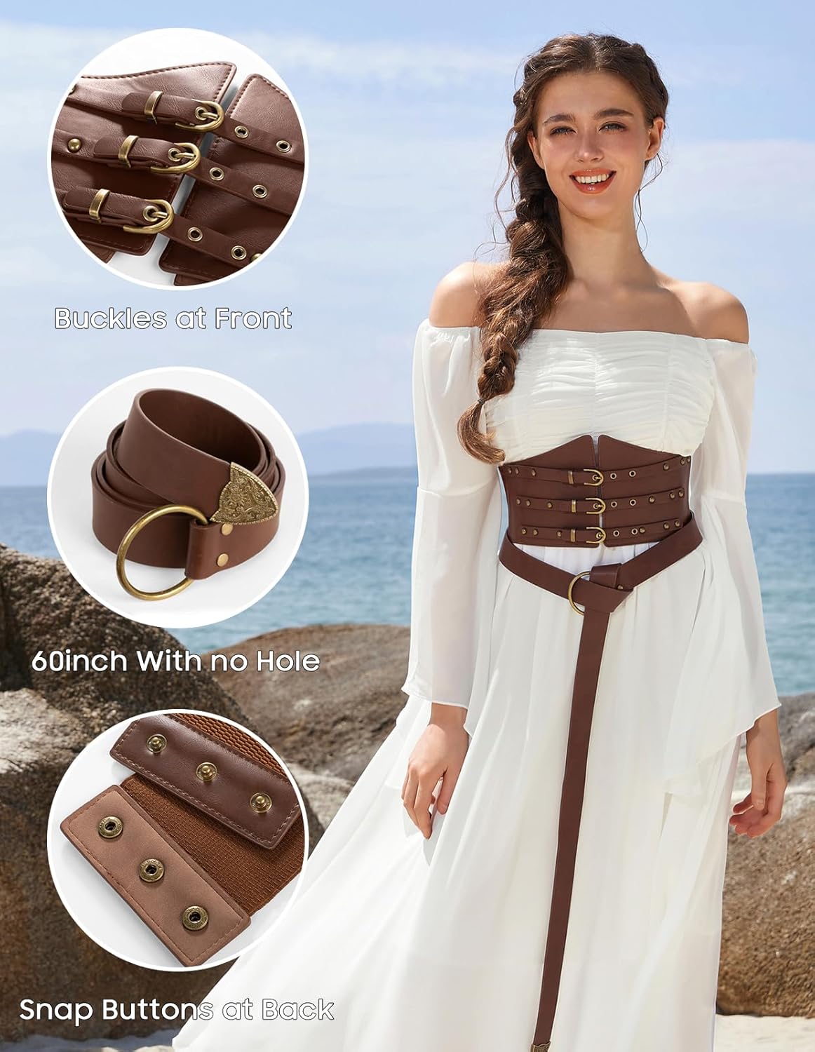 Scarlet Darkness Corset Belt for Women Men Waist Cincher Cosplay Costume Accessories Adjustable Buckle Strap - Image 2