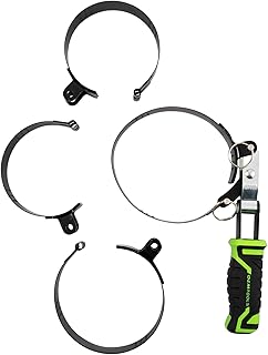 OEMTOOLS 87116 4-in-1 Swivel Oil Filter Wrench, Oil Filter Wrench Set Heavy Duty, Fits Filters Sized 2-3/8" to 4-3/8" in Diameter, Green and Black