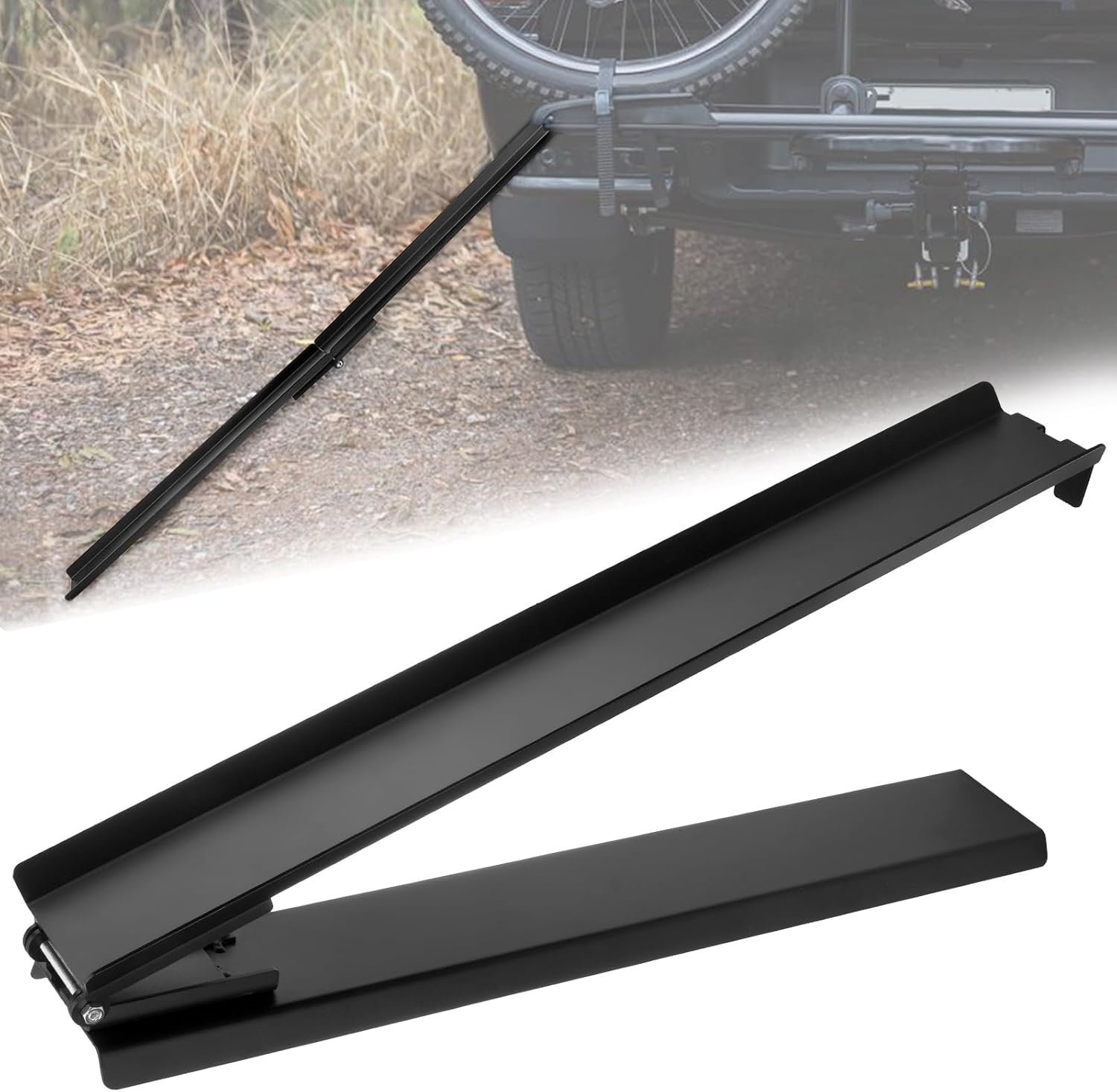 Bike Rack Loading Ramp, 48" Foldable E-Bike Loading Ramp Heavy Duty for MTB, Road Bikes and Mopeds