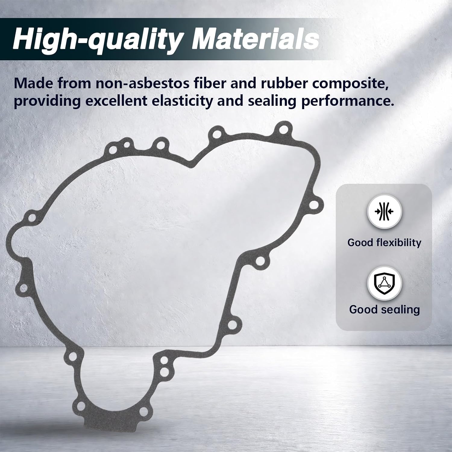 Stator Cover Gasket Compatible with Polaris Ranger 900 XP RZR 900 1000 XP 4 Side-by-Side (SxS) Off-road Vehicles, 2PCS Ignition Cover Gaskets Replace# 5814160 5813758, 1mm Non-Asbestos Fiber