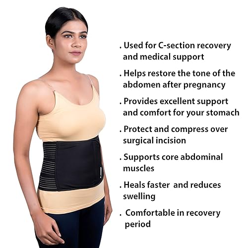 Miniatura 7 de Carpeta abdominal inferior cinturón de soporte de cintura después de la entrega de cesárea para mujeres, soporte delgado, elástico, cintura de