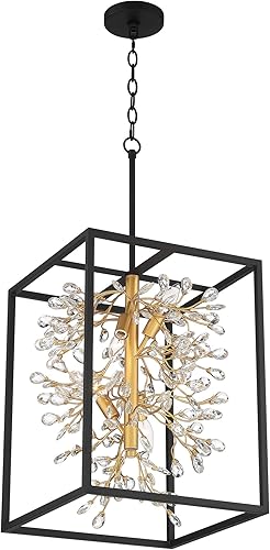 Miniatura 7 de Possini Euro Design Carrine - Lámpara colgante de 15 1/4 pulgadas de ancho, moderno, cristal transparente, 4 lámparas para comedor, casa, vestíbulo,