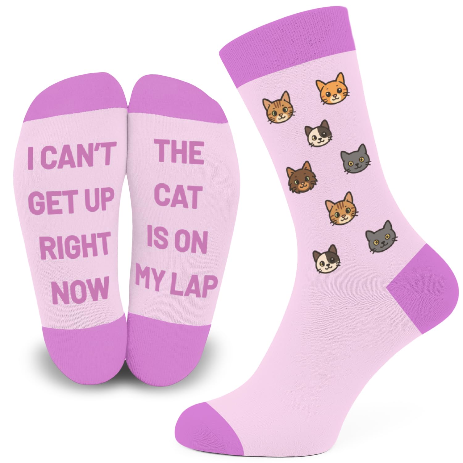 Sc Products Women's Cat On Lap Funny Cat Socks 4-7 | Cotton Novelty Socks Cat Gifts For | Christmas Presents For Stocking Fillers For Her Gift Ideas | Funny Secret Santa Gifts For Her