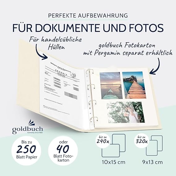 Ringbuch A4 Linum beige