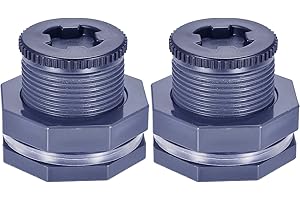 JoyTube 1/2 Inch Female PVC Bulkhead Fitting with Plug