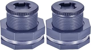 2” Female PVC Bulkhead Fitting with Plug (Pack of 2)