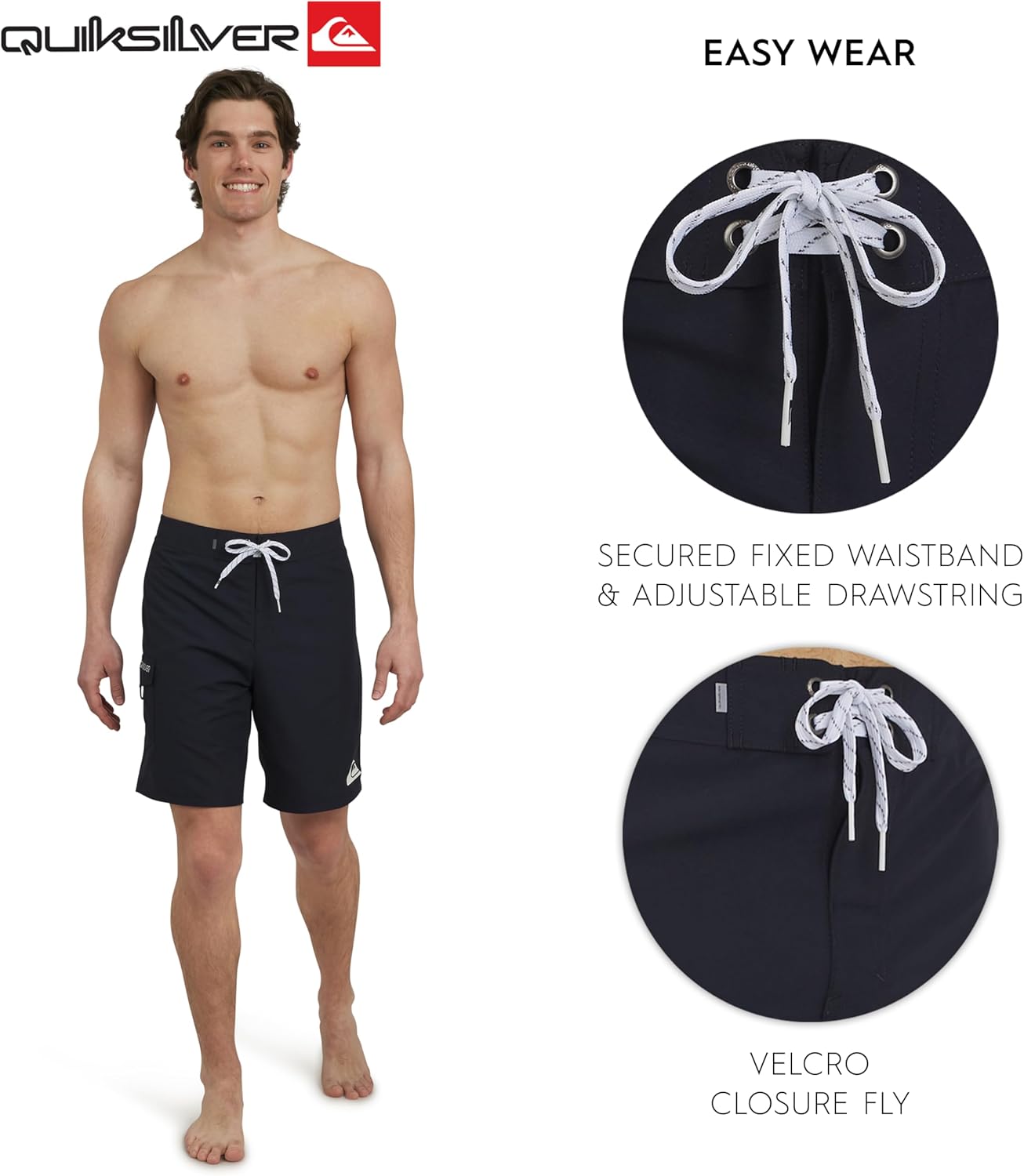 Quiksilver Men's Swimwear Regular Fit Fixed Waist UPF 50 Quick Dry Board Shorts (32-40) - Image 5