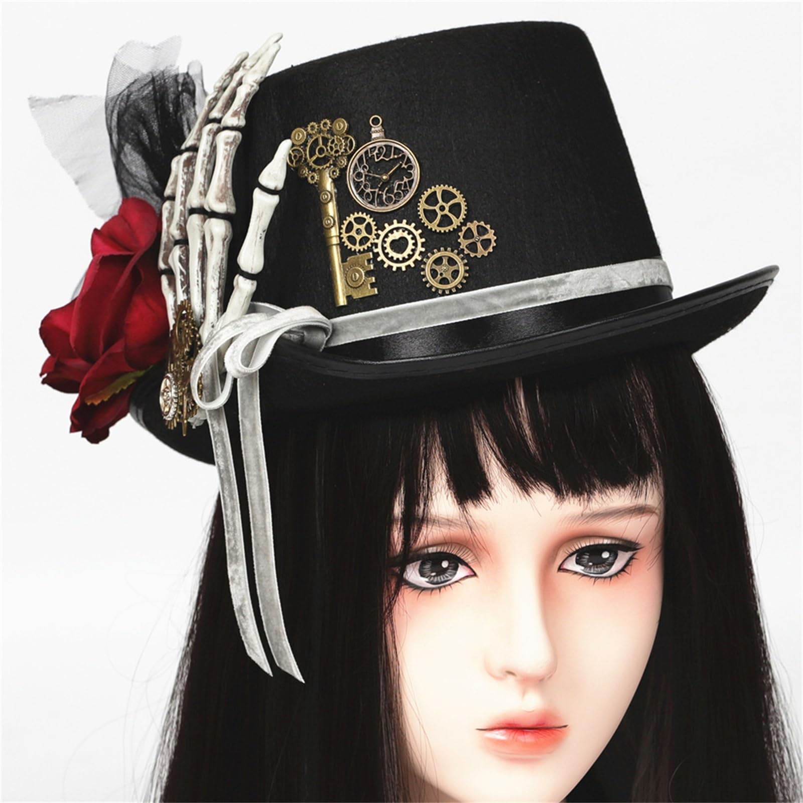 Amazon.co.jp: スチーム パンクなシルクハット スチームパンクの花