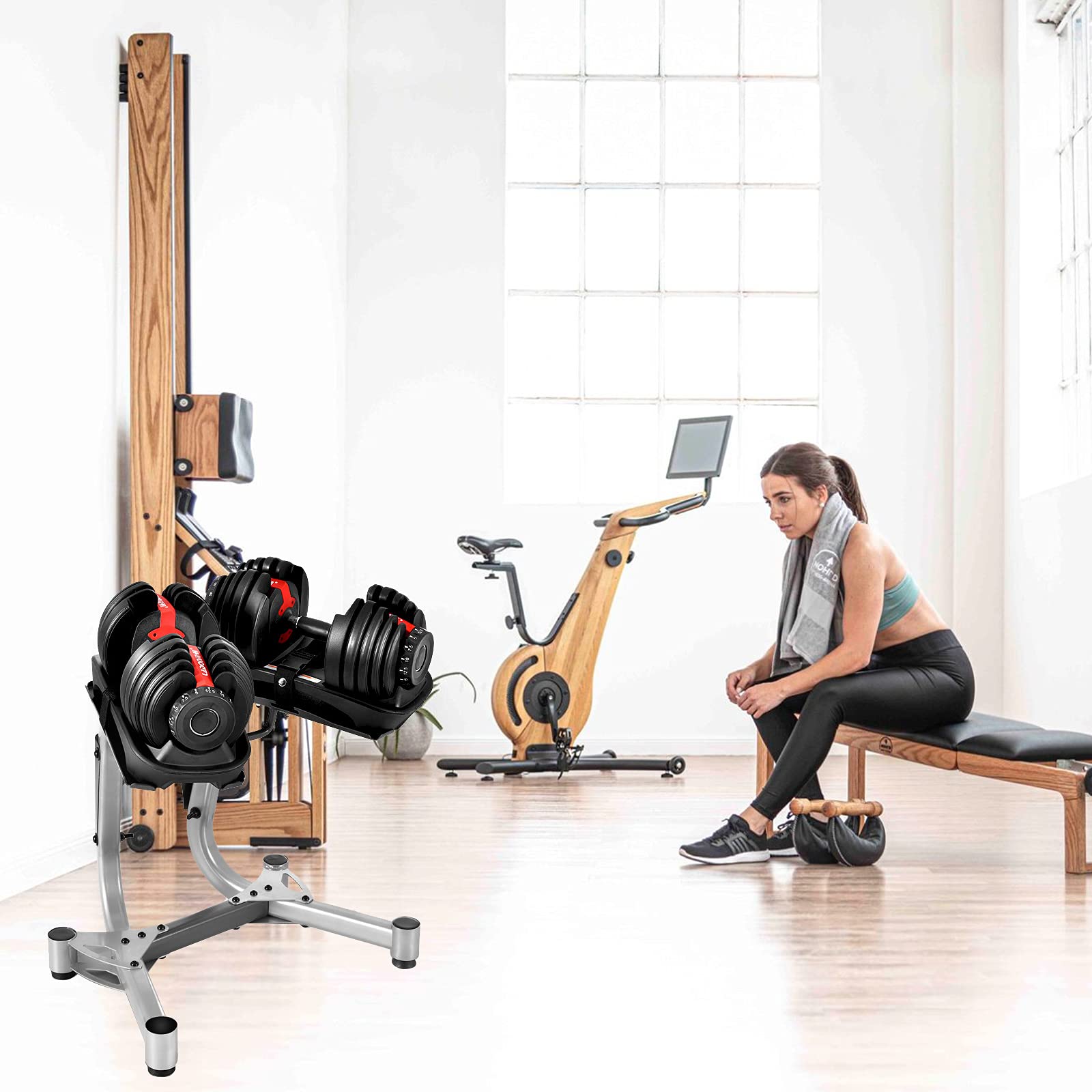 Bowflex Adjustable Dumbbells Keetle 330LBS With Wheels – Adjustable ...