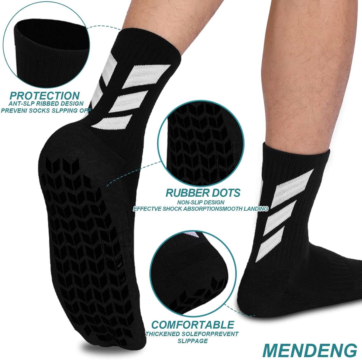 Soccer Stuff ZAKASA Mens Grip Socks Soccer: Non Slip Grip Socks Lebanon Soccer Socks Men