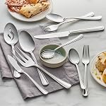 HENCKELS Cottage 45-Piece Flatware Set, Service for 8, Polished 18/10 Stainless Steel Silverware, Corrosion Resistant & Dishwasher Safe