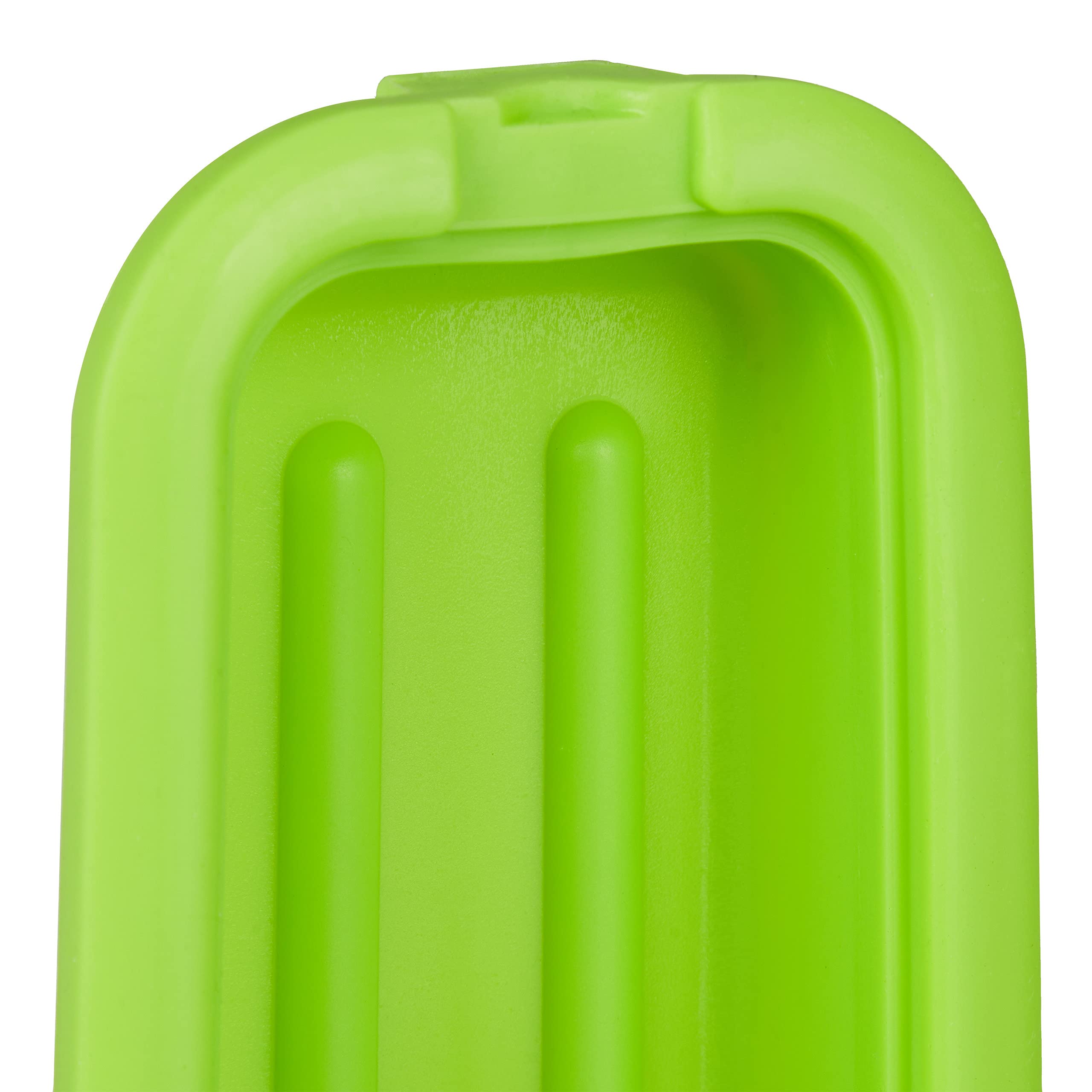 Relaxdays Set 4 Moldes Helados, Silicona sin BPA, Polos Caseros con Palo, Politos de Hielo, Verde/Azul/Rosa/Amarillo