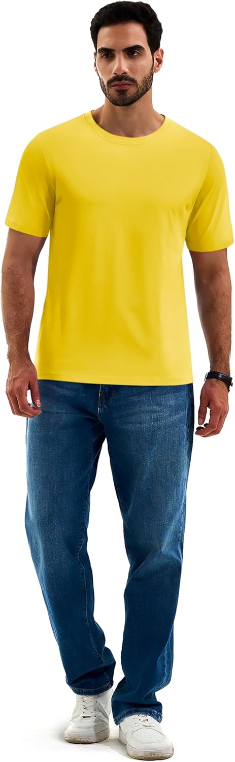 Cotrasen Mens T-Shirts Short Sleeve Cotton T Shirts Casual Plain Crew Neck Basic Tees Moisture Wicking Summer Shirts - Image 7