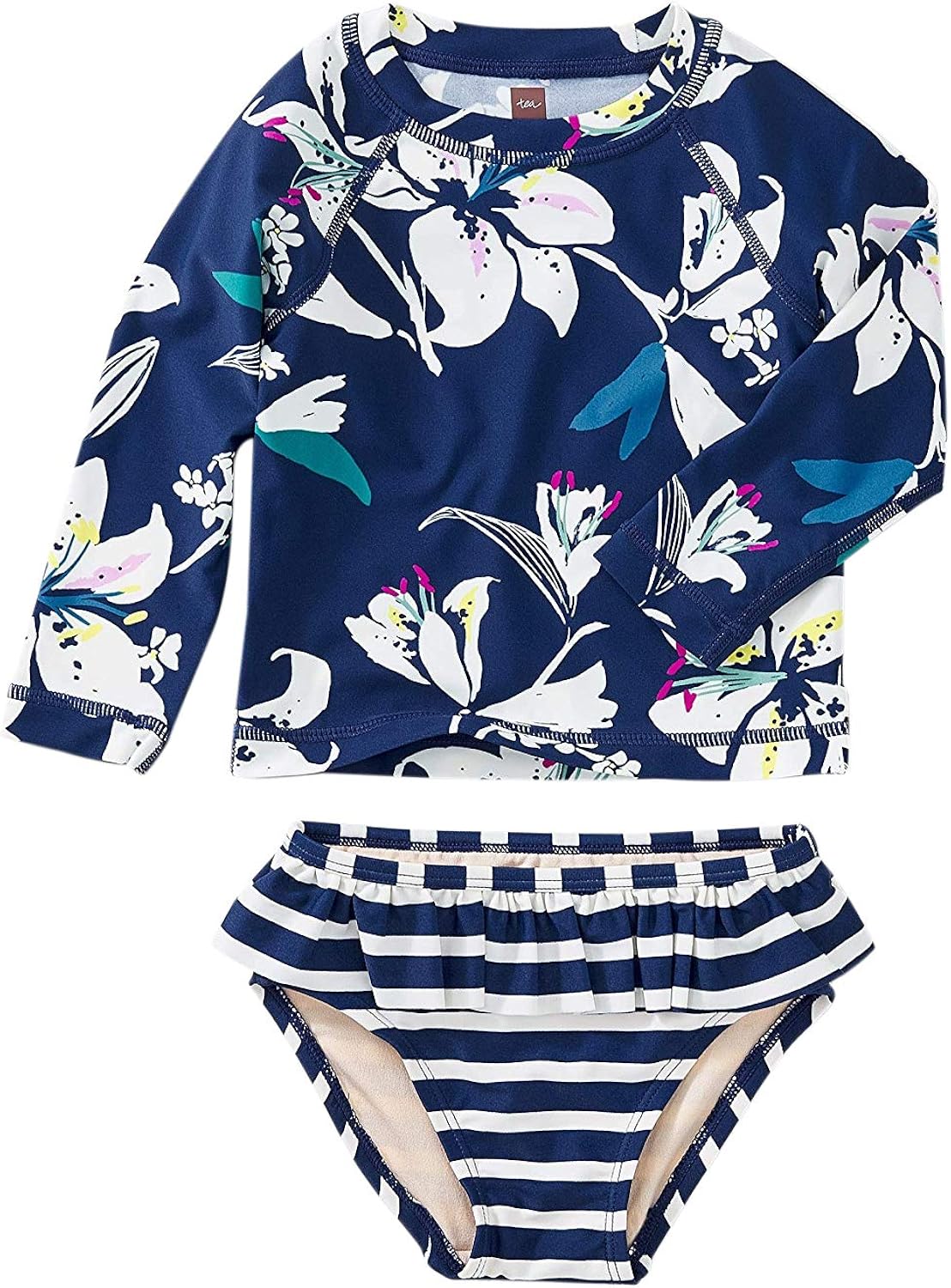 Tea Collection Rash Guard Swimwear Set, Girls 18 to 24 Mos, Tropical Lillies: Clothing, Shoes & Jewelry