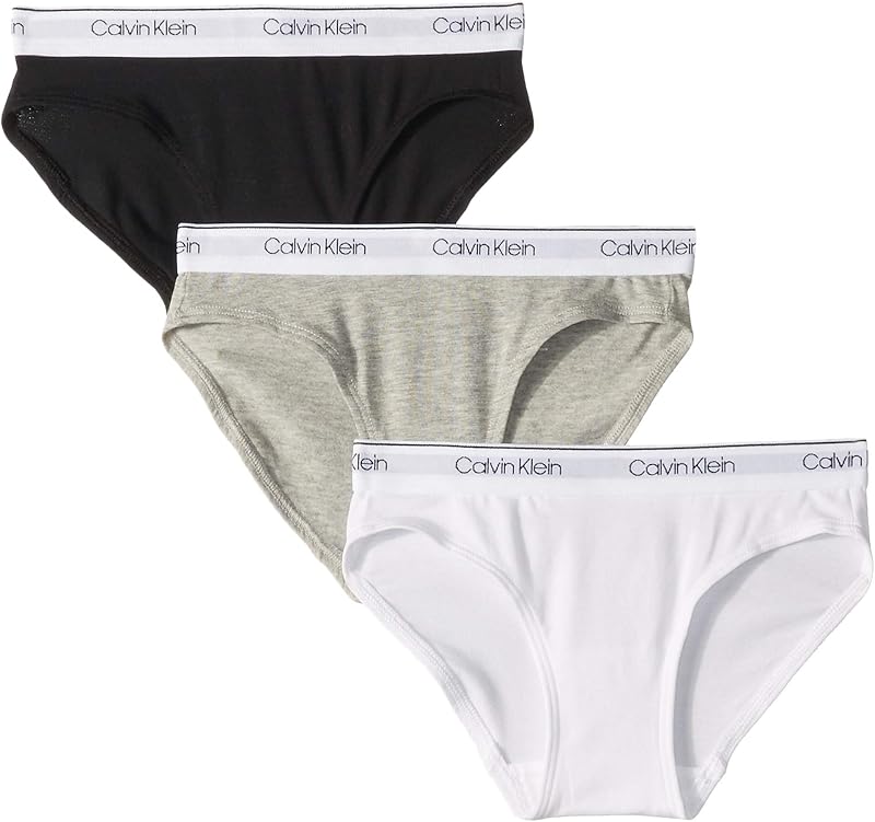 Calvin Klein Braguitas de bikini de algodón moderno para niña