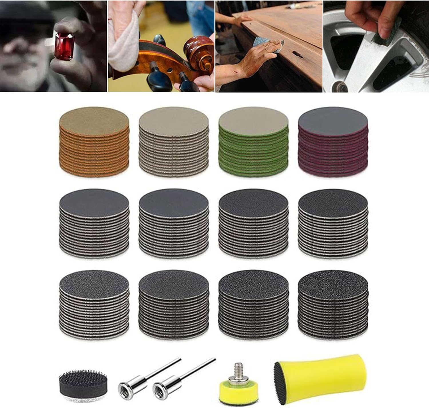 25mm Sanding Pads Sandpaper Discs for Efficient Polishing Wood Metal & More Surface Refinement