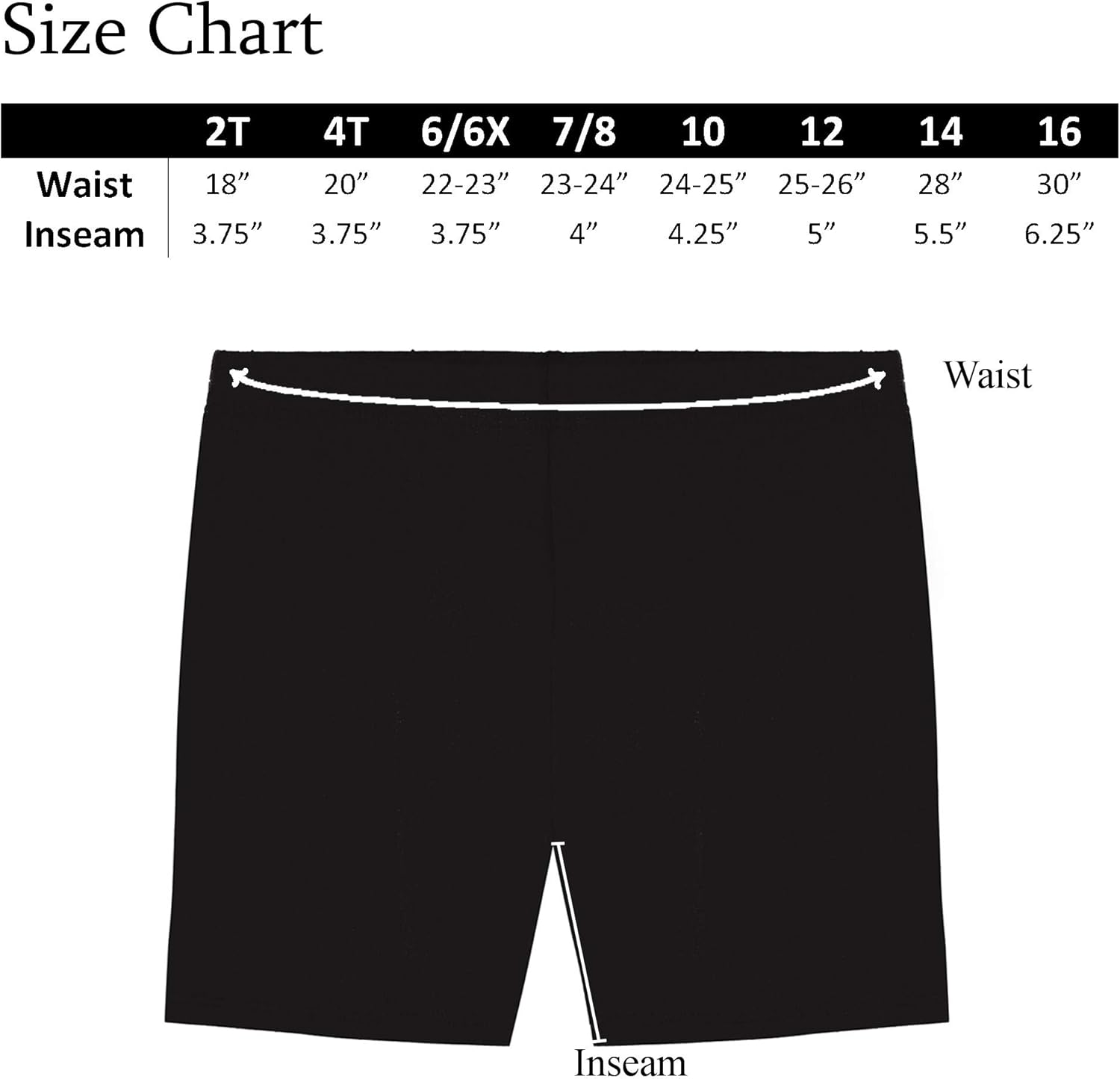 My Way ガールズバリューパックソリッドコットンバイクショーツ( 3個パック ) &ndash; アメリカ製 US サイズ: 6 カラー: