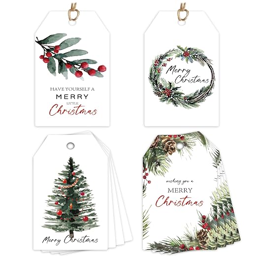 Rustic Scandinavian Christmas Gift Tags