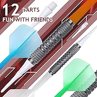 Vista 13 de Electronic Dartboard 34 Games 355 Variations with 12 Darts Illuminated Dartboard Dart Storage for 12 Darts