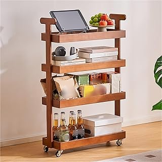 12 Bathroom Cart Ideas for Flexible Storage and Style 21 Bamboo 3-Tier Rolling Cart Kitchen Storage Cart with Wheels Utility Trol...