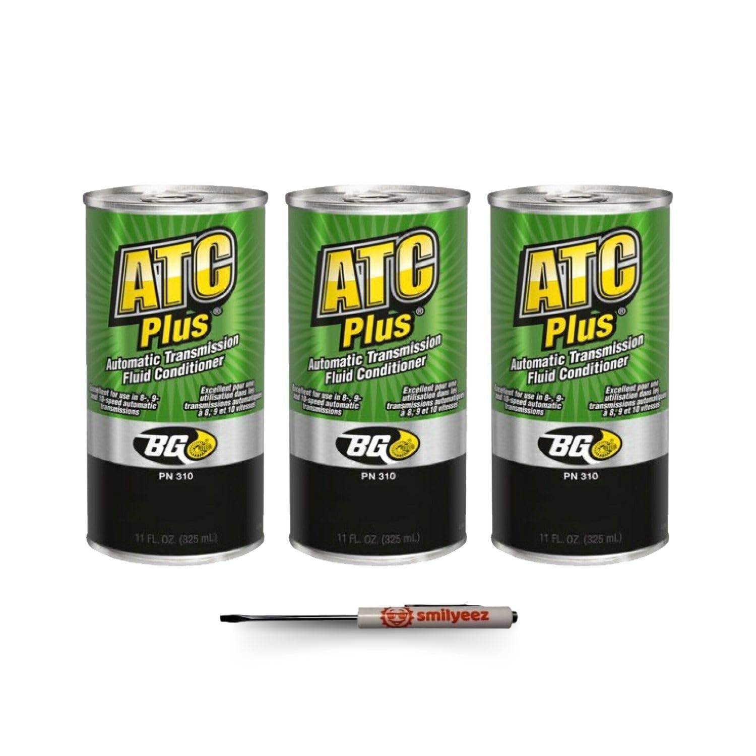Smilyeez Listing for BG Automatic Transmission Conditioner ATC Plus PN 310, 11 fl. oz. Transmission Additive Fluid Conditioner (3 Cans) Pocket Screwdriver Bundle