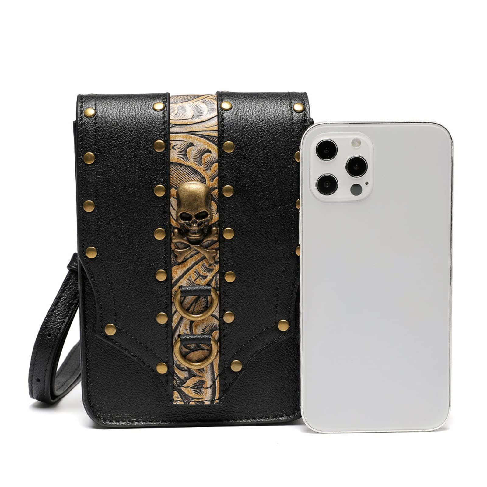 Sac de Taille Punk Sac de Taille randonnée Sac Ceinture Plein air for téléphone Portable pour Le Cyclisme Randonnée