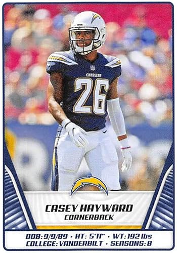 2019 NFL Football Panini Album Sticker #269 Casey Hayward Los Angeles Chargers (2 inches Wide X 2 1/4 Inch Tall Individual Album Sticker)
