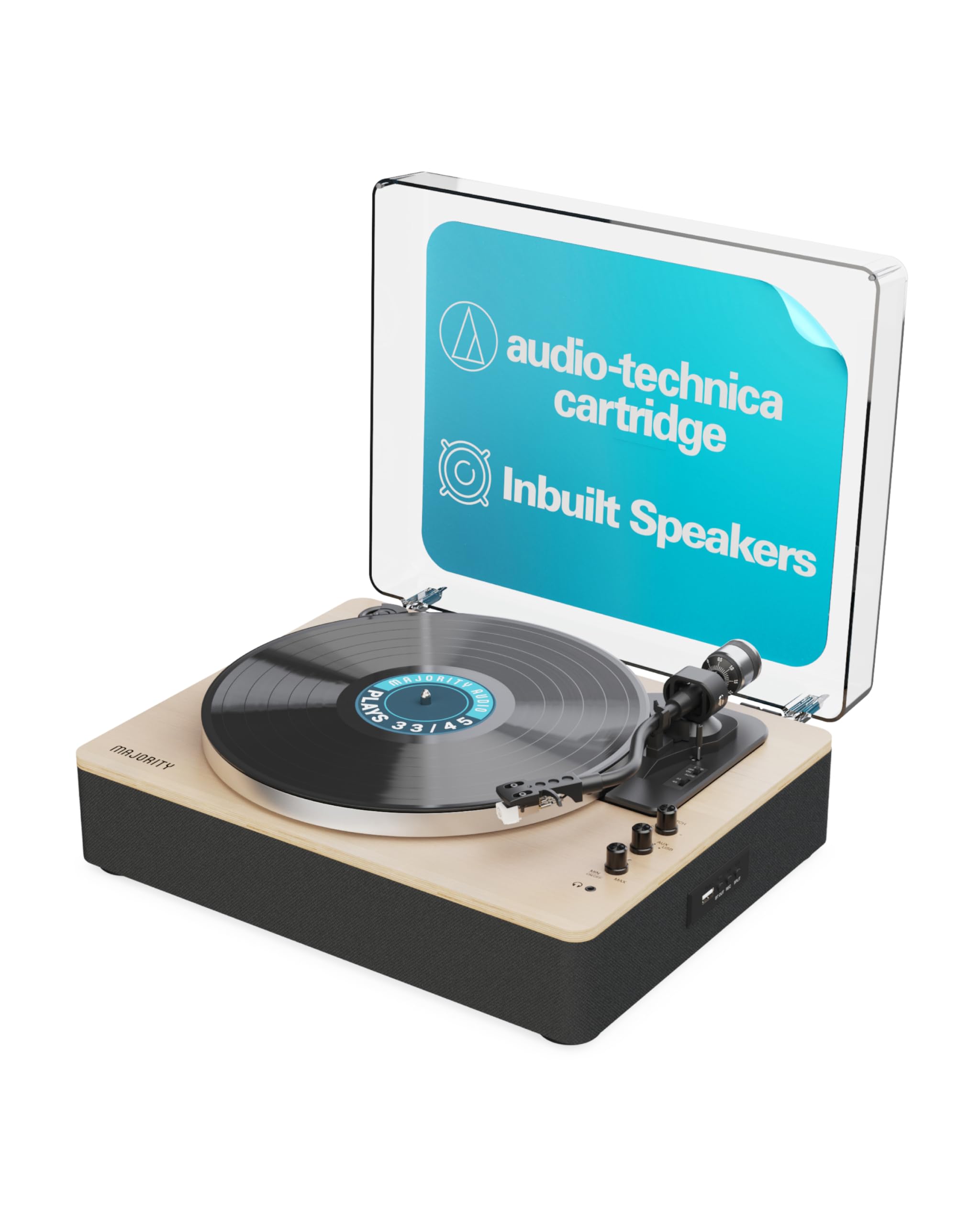 Record Player With Bluetooth | Wooden Home Audio Vinyl Player With - View #9