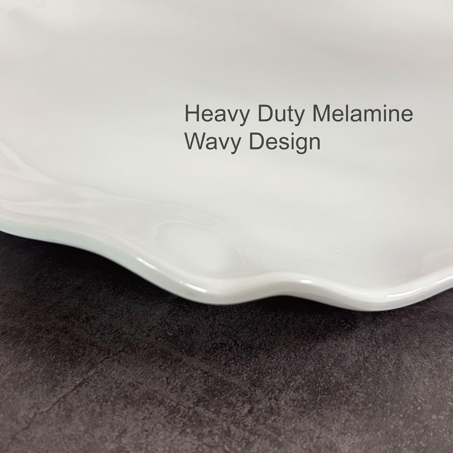 UP 16 Inch Melamine Serving Platter, BPA-Free Oval Large Platter for Charcuterie, Food, Fruit, Snack, and Dessert, White