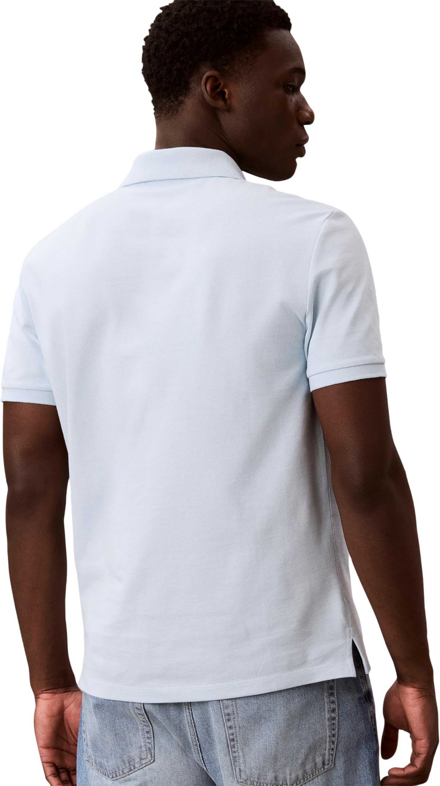 Calvin Klein Jeans Polos SS Monogram Pique yad Blanc de Blanc