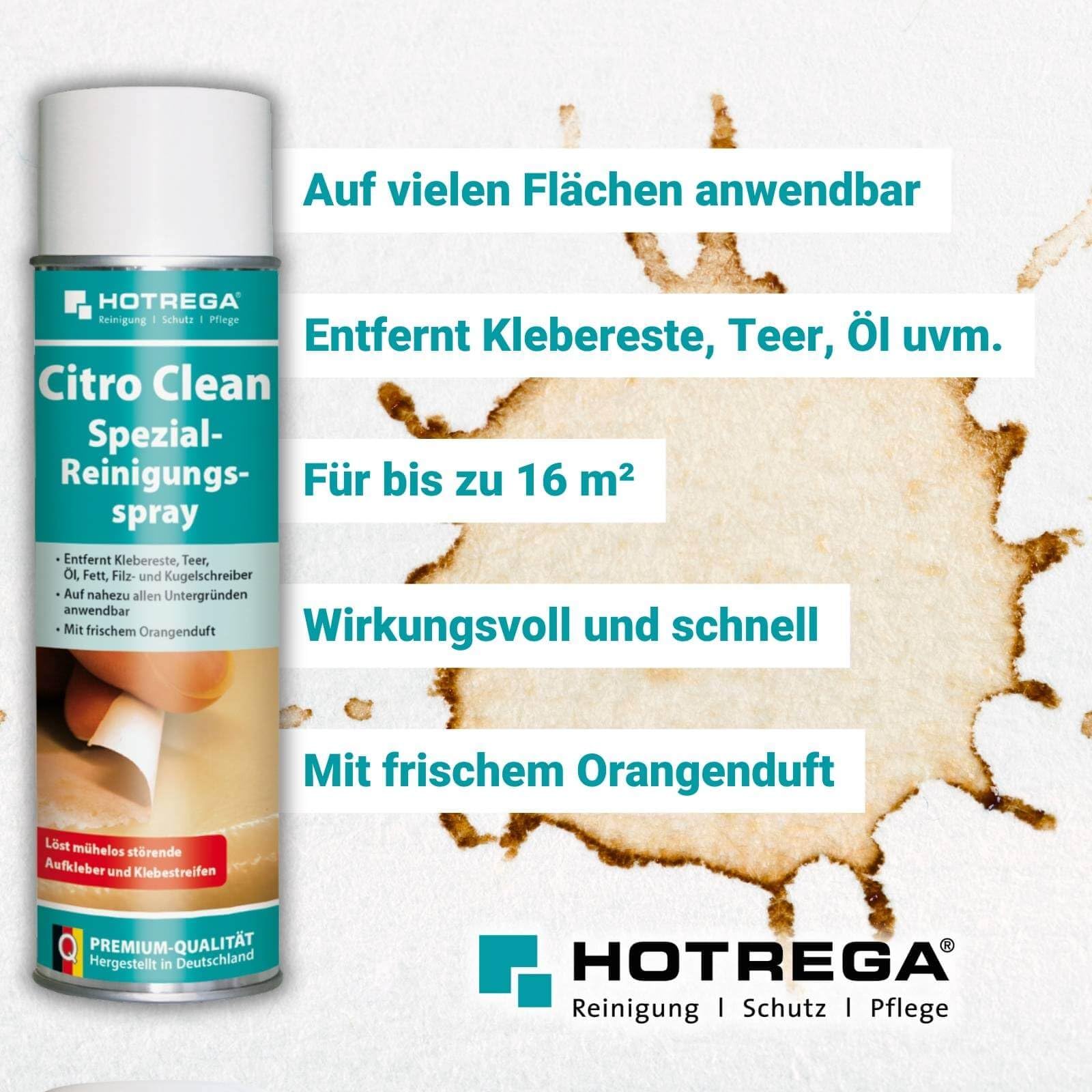 HOTREGA Citro Clean Spezial-Reinigungsspray 6x 500 ml | Kleberesteentferner