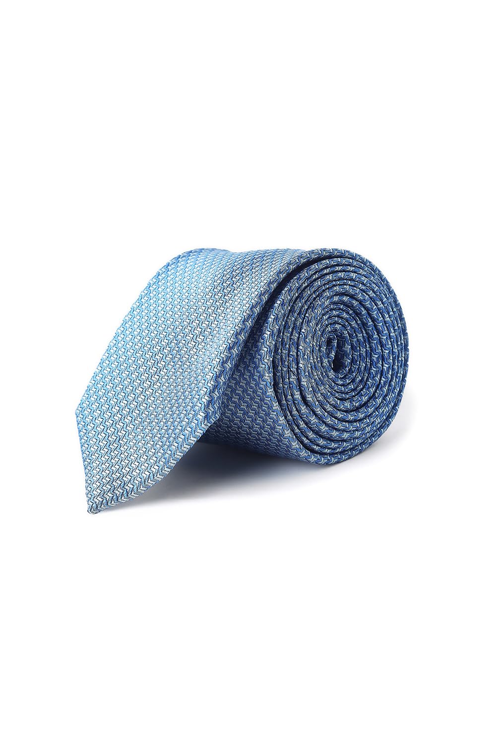 allen solly Men Light Blue Embroidered Formal Tie-picture-16