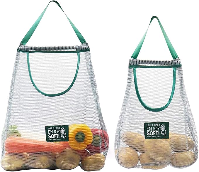 Reusable Produce Bags 4Pack Mesh Bags Storage for Potatoes and Onions