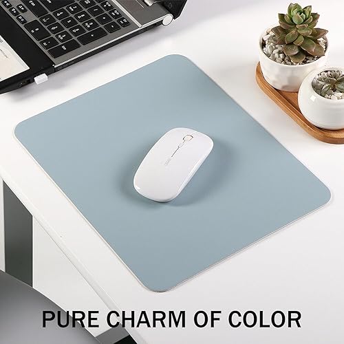 Miniatura 3 de Origin-Joy Alfombrilla de mouse grande de piel sintética sin diseño de logotipo, alfombrilla de mouse para computadora con base de gamuza