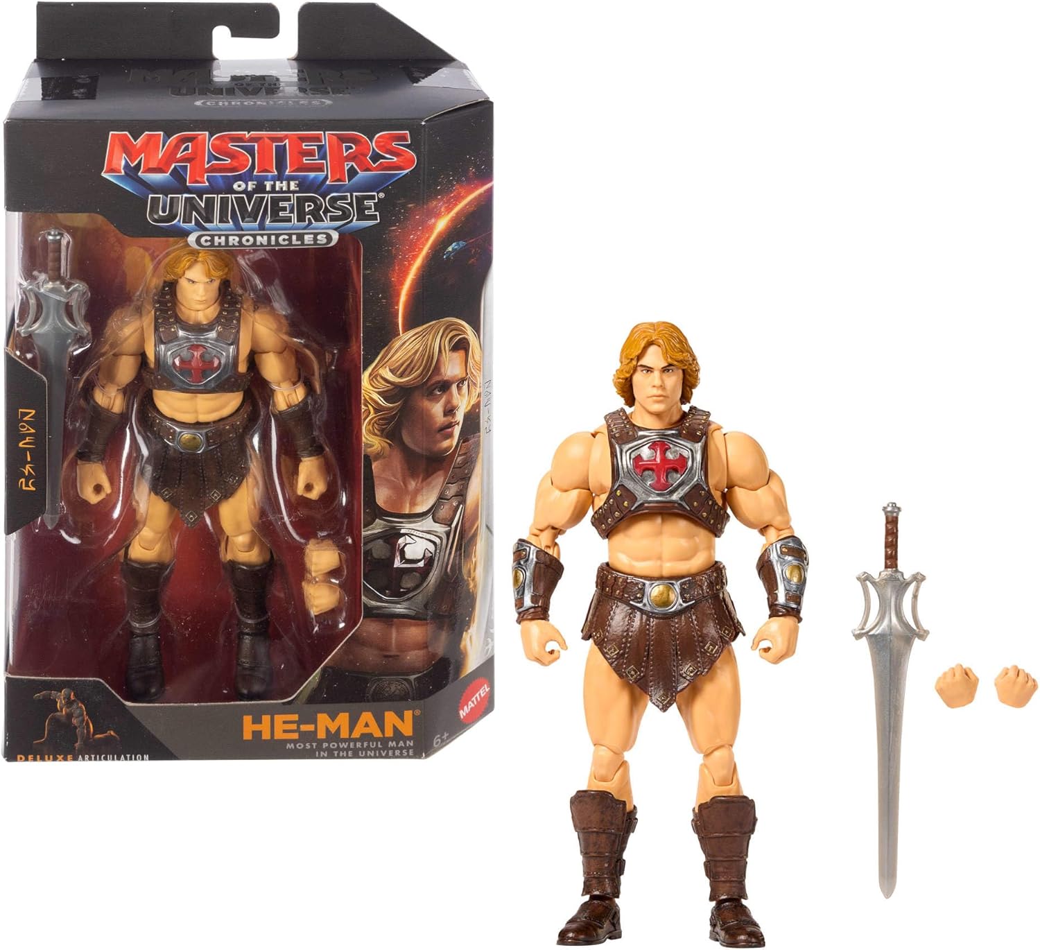 Masters of the Universe Chronicles - He-Man, action figure dell'eroe più potente dell'universo dal film del 2026 in scala 1:12, ispirato a Nicholas Galitzine