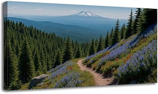 Abstract Wall Art for Living Room Mt Adams Framed Artwork Ready to Hang Landscape Art Modern Wall Decor Posters for Bedroom Office 20"x40"