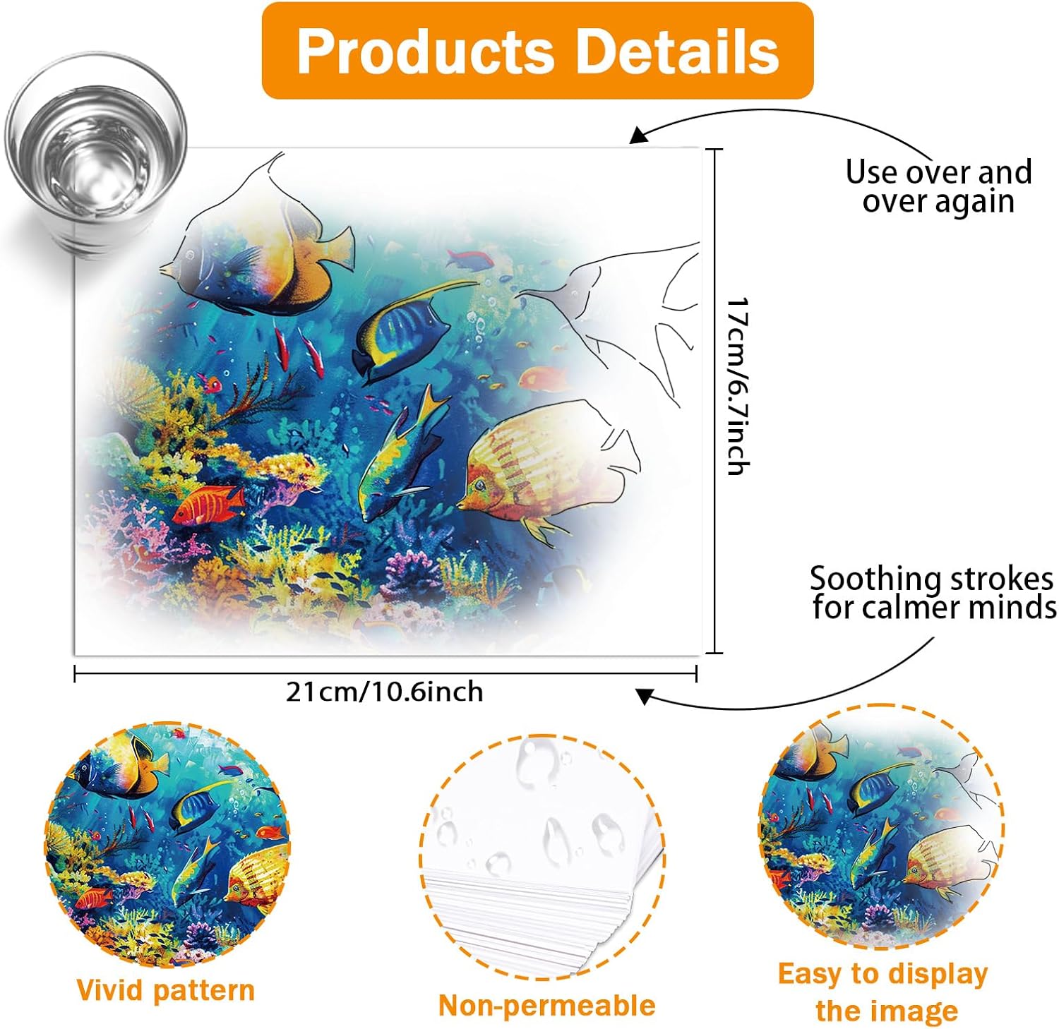 36Pcs Dementia Activities for Seniors,Reusable Water Coloring Set for Dementia Memories Activities, Adults Seniors Toys Games with Painting Brush Drawing Gifts (Mix) image 5