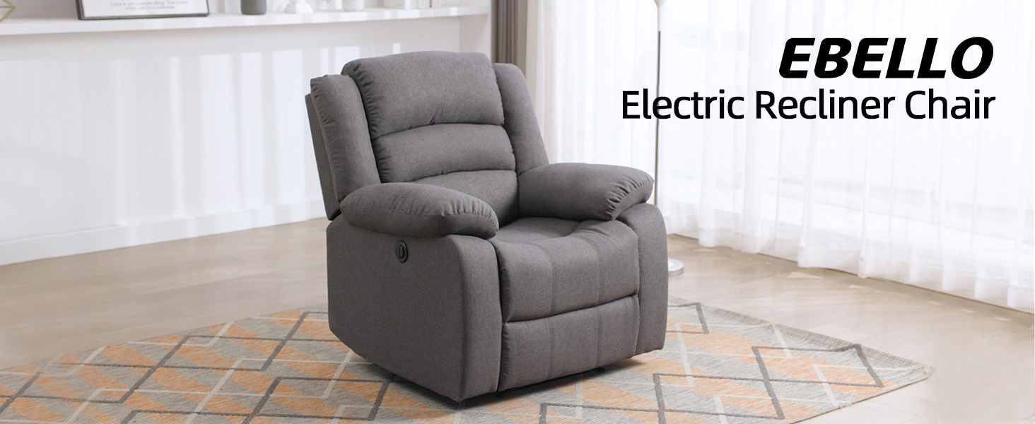 Sillón reclinable eléctrico clásico Marrón miniatura 7