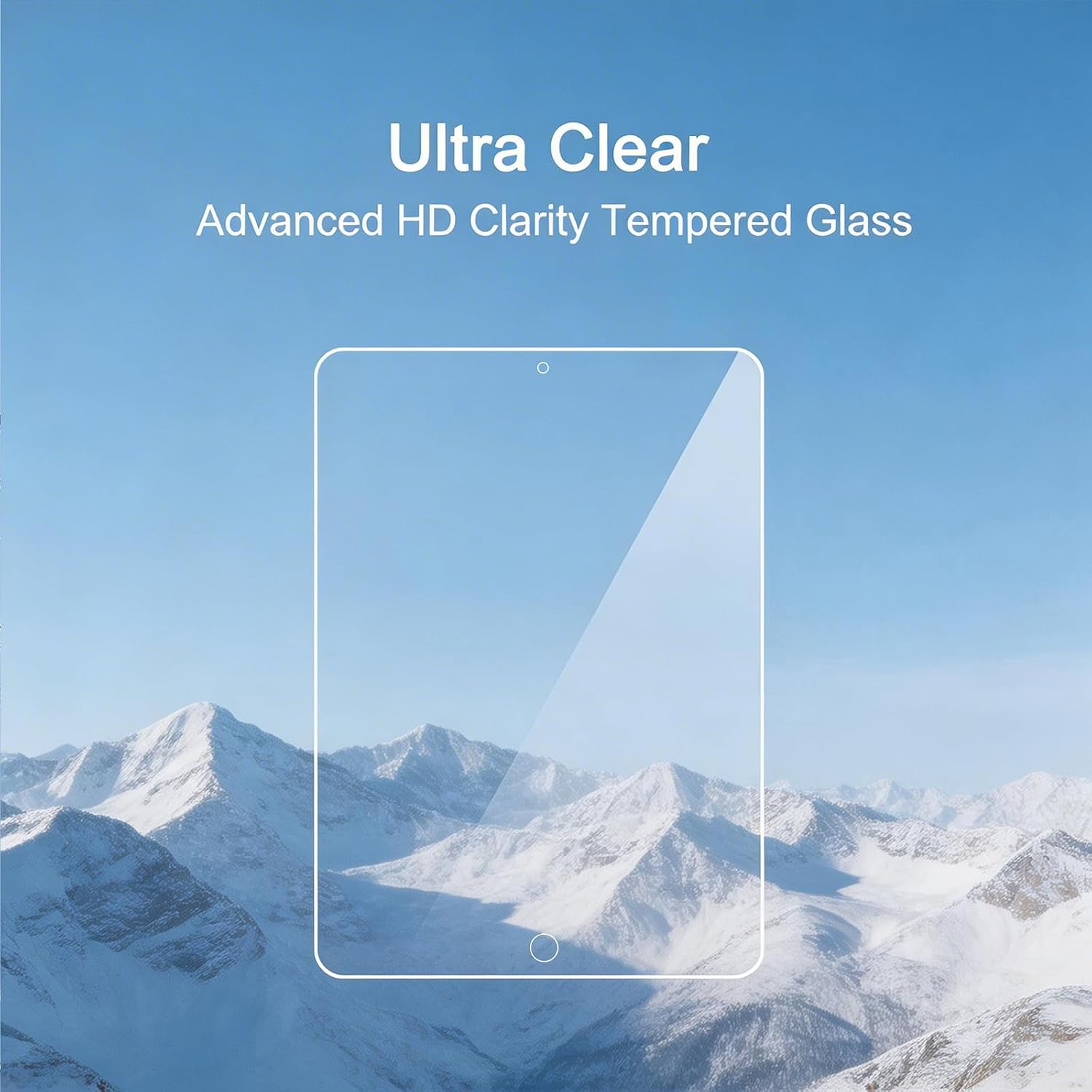2 Pack Screen Protector for iPad 6th 5th Generation 9.7 Inch 2018 2017,for iPad Pro 9.7 2016 / iPad Air 2/1 2014 2013, Tempered Glass, Anti-Fingerprint, 9H Hardness, HD Clear, Case-Friendly thumbnail