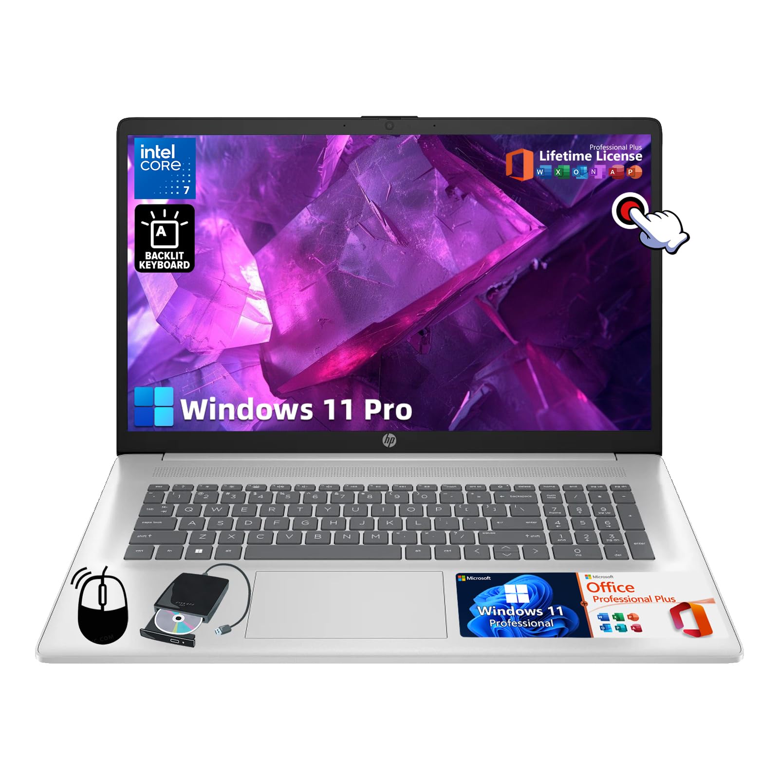 Amazon.com: HP 17 Laptop Touchscreen Business Computer - Core 7