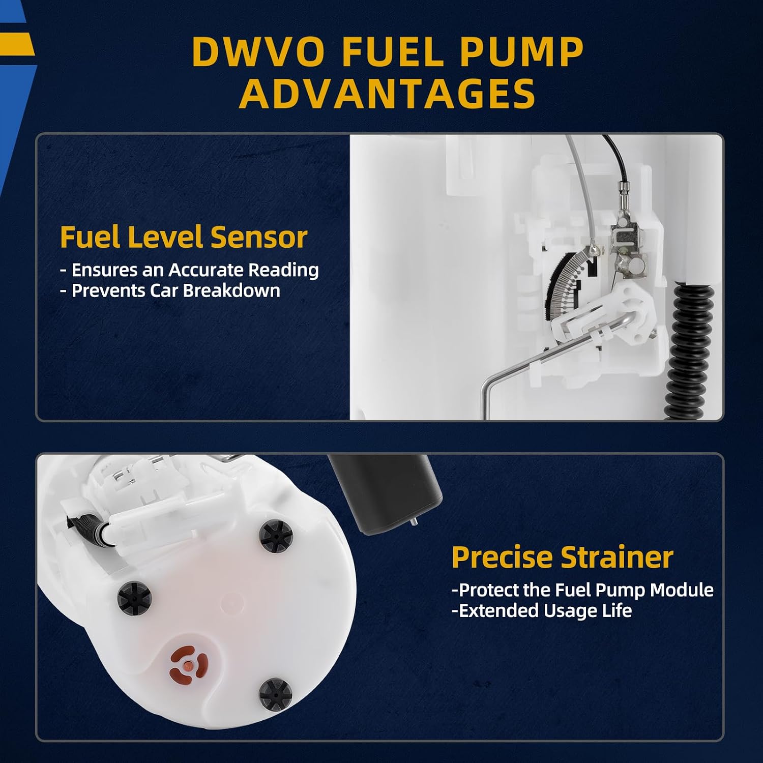 DWVO Fuel Pump Compatible with 2010-2011 Kia Soul L4 1.6L 2010-2013 Kia Soul L4 2.0L Hatchback