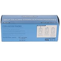Vista 5 de HSB 100520 - Bolsas de esterilización autosellantes, papel/película, azul, 2.25" x 5", triple sellado y procesado térmicamente, herméticas
