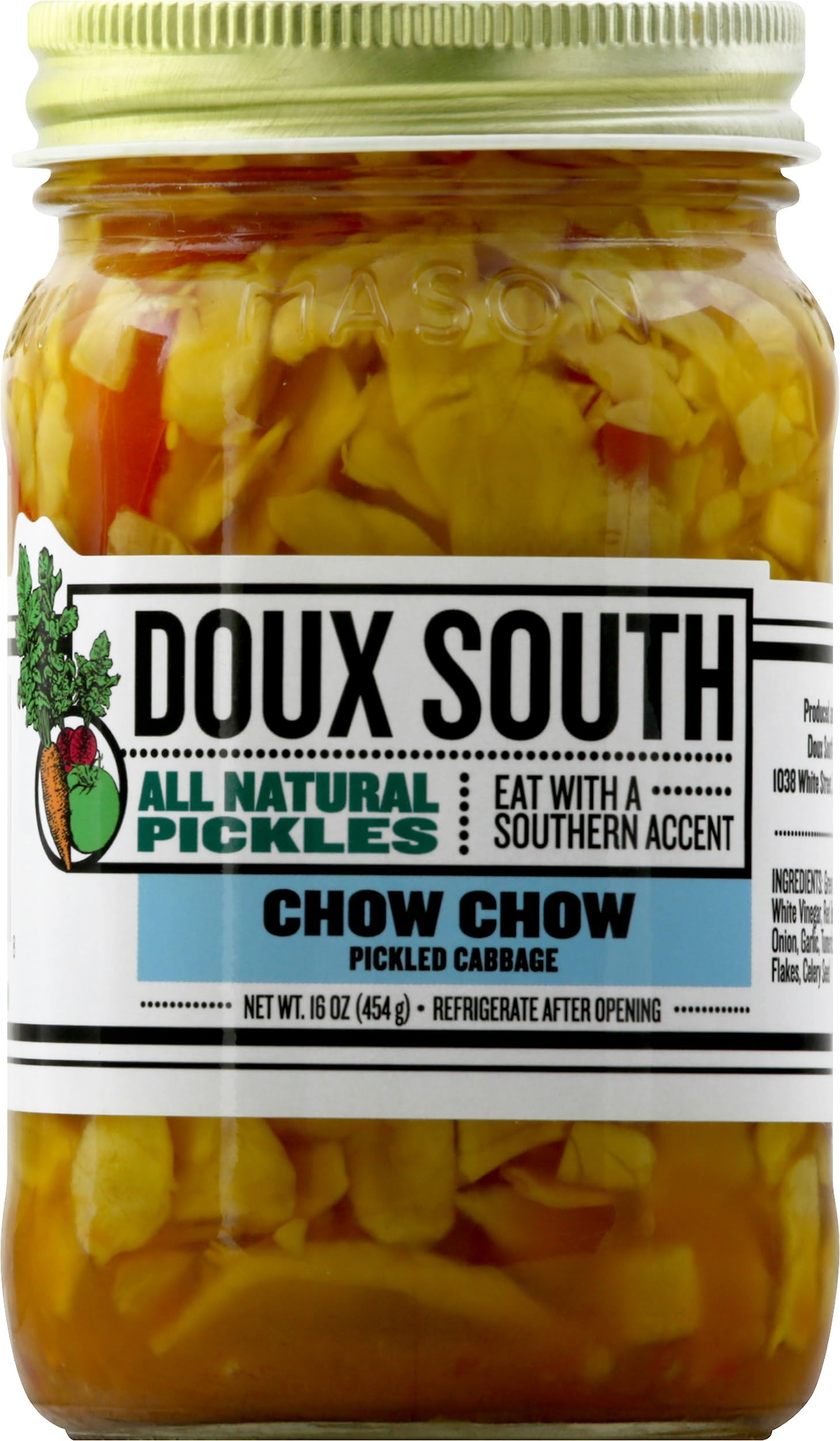 D.oux South Pickled Chow Cabbage 16 oz (Pack of 6)