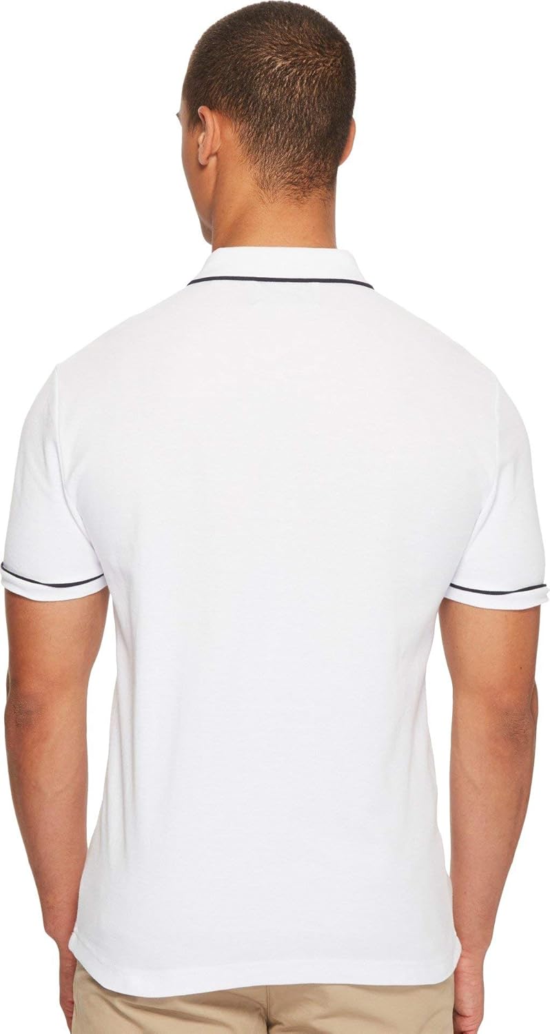 Original Penguin Men's Slim Fit Earl Polo Shirt (Sizes S-XXL) Small Bright White/Dark Sapphire