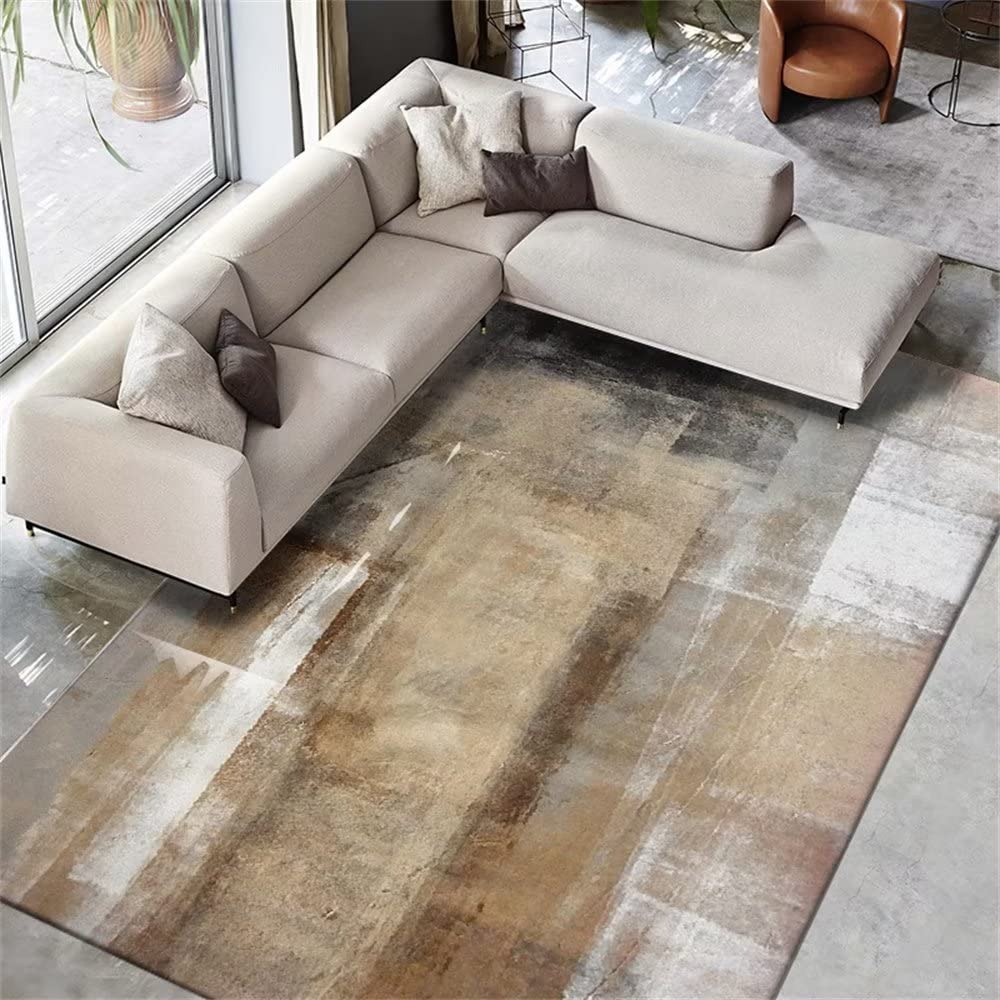 Dünner Teppich Teppich Badezimmer Rechteckiger Wohnraum Teppich braun maschinenwaschbar Baby Kinderzimmer 200X300CM